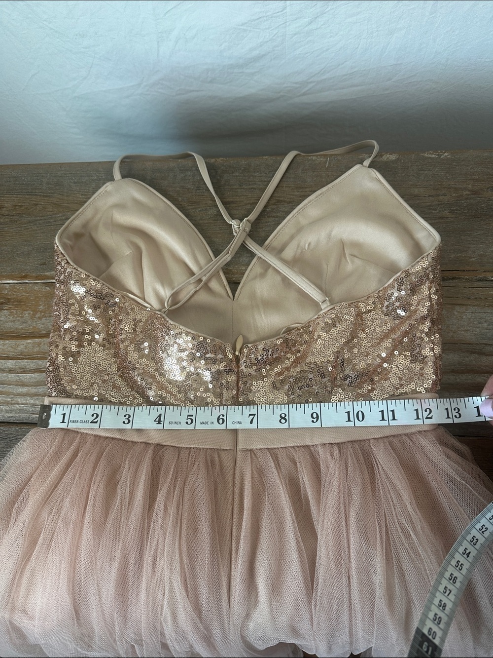 Maniju Blush Pink Spaghetti Strap Dress - Picture 5 of 6